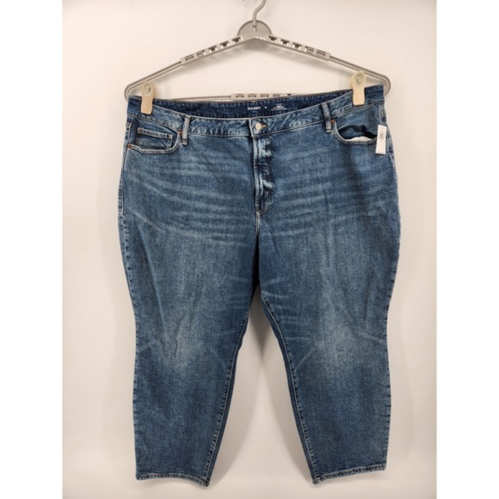 Old Navy Women High Rise Curvy OG Straight Crop Jeans Plus Size 26 Secret Smooth